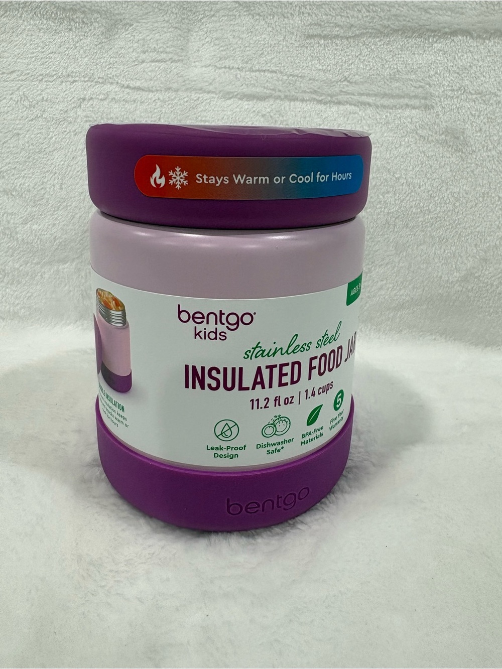 Bentgo Kids Purple Insulated Stainless Steel Food Jar